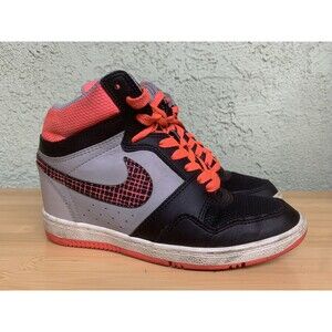 Nike Force‎ Dunk Sky Hi High Hidden Wedge Heel Gray Grey Pink Black Womens Sz 6